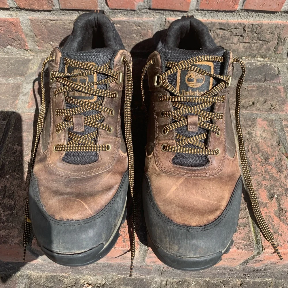 Men’s Waterproof Hiking Trail Boots Rugged Outdoor Sz 11.5 Leather Earthy